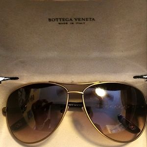 Bottega Veneta Men's Metal Avaiator Sunglasses